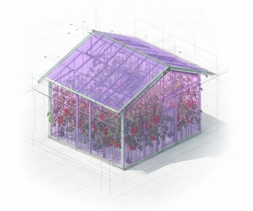 Greenhouse with TwinHarvest panels